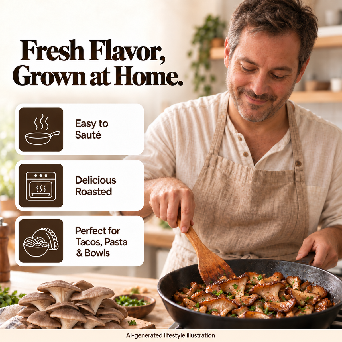 Forest Origins Brown Oyster Mushroom Grow Kit, Indoor Gardening — Cooking inspiration