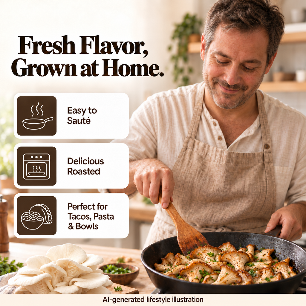 Forest Origins White Oyster Mushroom Grow Kit, Indoor Gardening — Cooking inspiration
